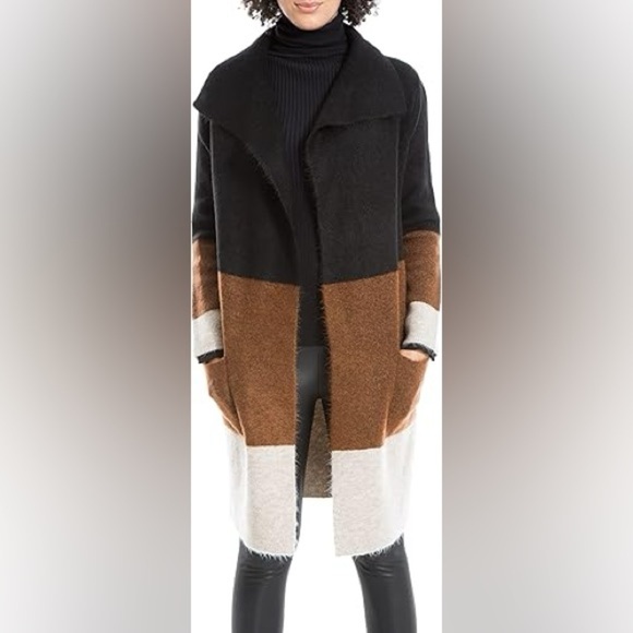 Max Studio Sweaters - Max Studio Women's Long Sleeve Open Front Drape Long Sweater Knit Cardigan